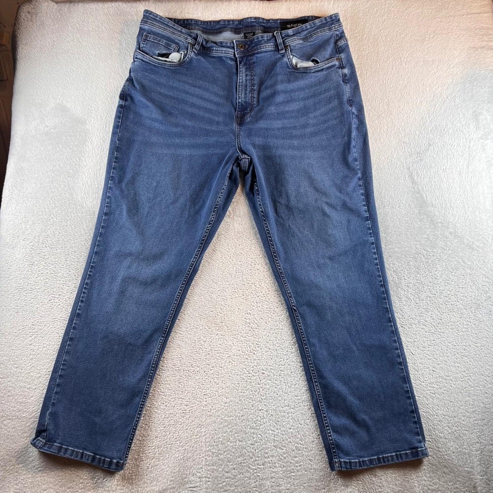 TPJ The Perfect Jean NYC Athletic Fit Jeans Men 42x30 (40x29.5) Blue JUXT3NAMR30